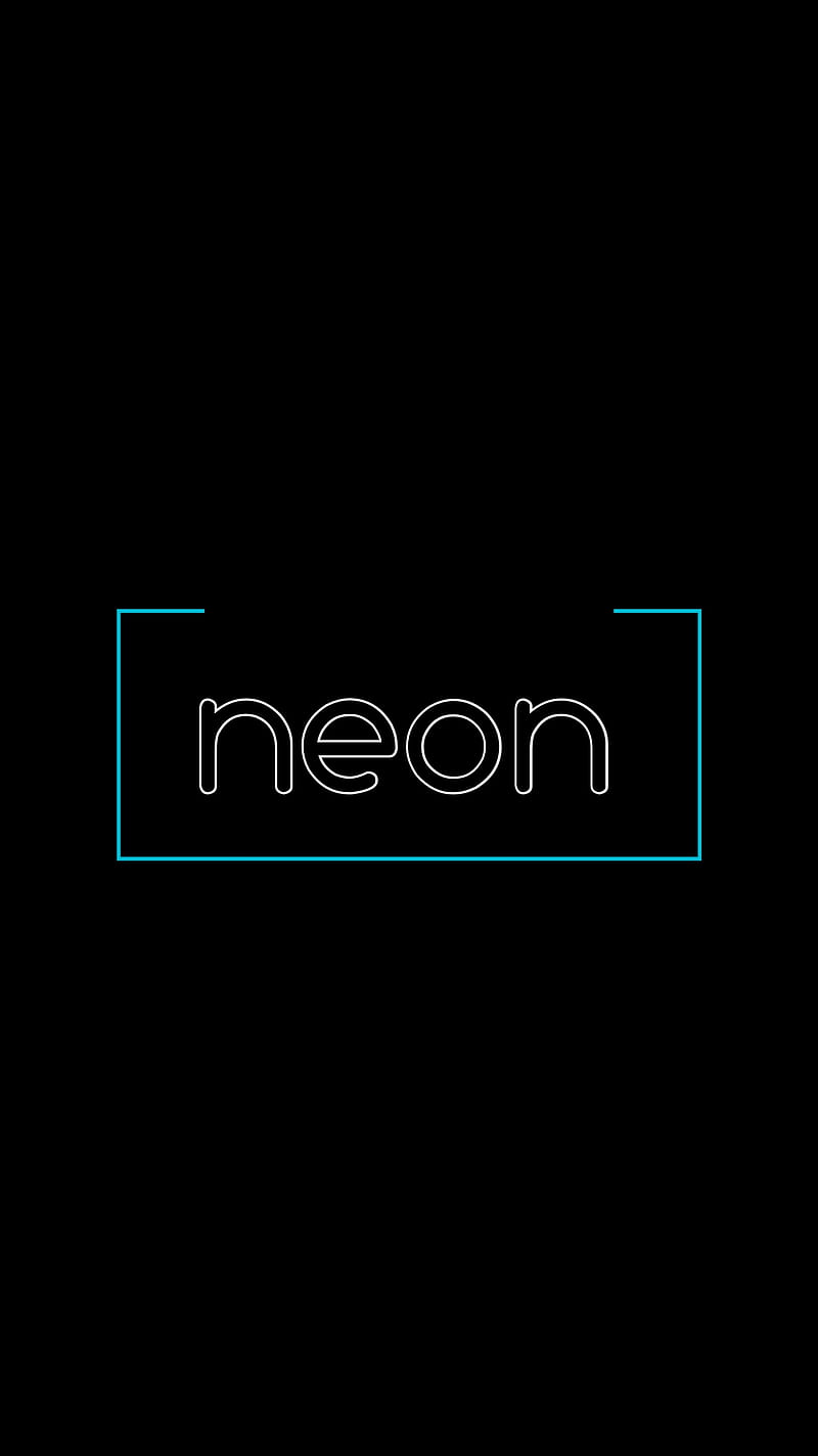 Neon, amoled, art, dark, lines, logo, online, outlines, HD phone wallpaper