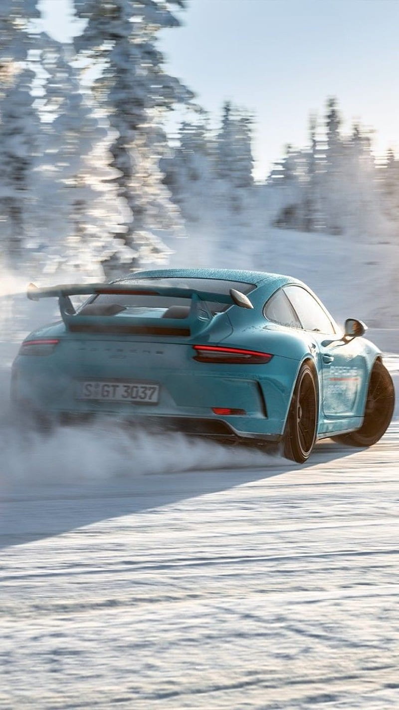 Porsche, carros, snow, HD phone wallpaper