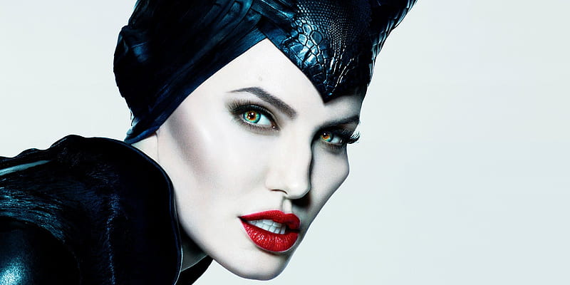 Maleficent: Mistress of Evil (2019), face, maleficent, disney, red, poster, movie, black, lips, Angelina Jolie, fantasy, mistress of evil, actress, HD wallpaper