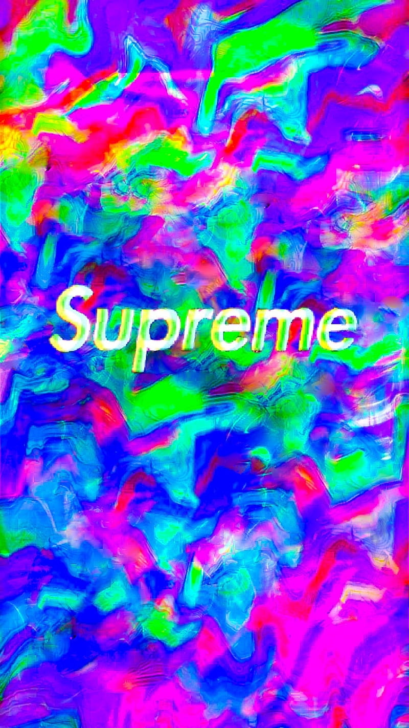 Supreme, color, cool, dye, hippy, tye, wavy, HD phone wallpaper