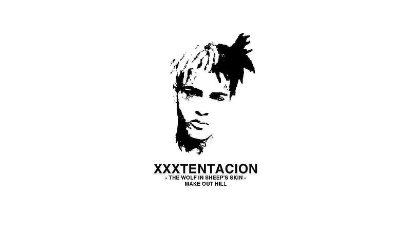 XXXTentacion With White And Black Hair In White Background Celebrities, HD wallpaper