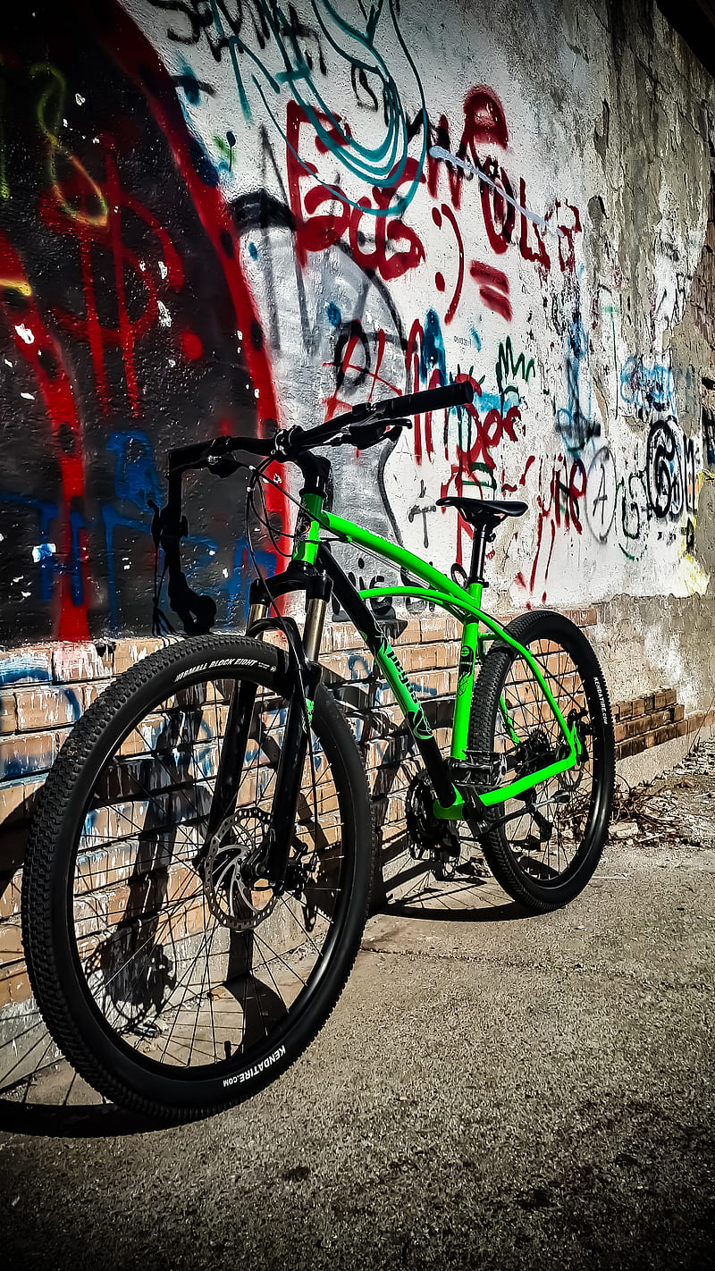 Mtb Mounatin bike , bikes, cycle, graffiti, graffity, mountain, walls, HD phone wallpaper