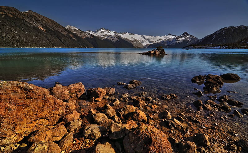 Mountain lake, mountain, cool, nature, fun, lake, HD wallpaper | Peakpx