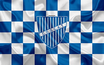 Racing FC, glitter logo, Argentine Primera Division, blue white checkered  background, HD wallpaper