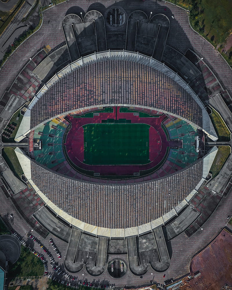 stadium, aerial view, architecture, HD phone wallpaper