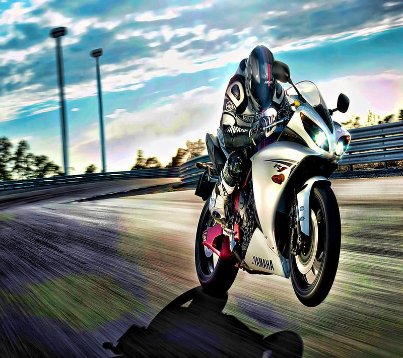 Yamaha Speed, bike, biker boy, HD wallpaper