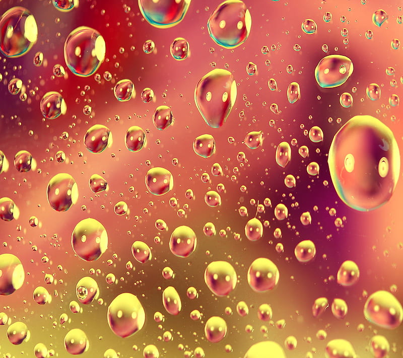 Abstract Drops, after the rain, light, surface, transparency, water drop, HD wallpaper