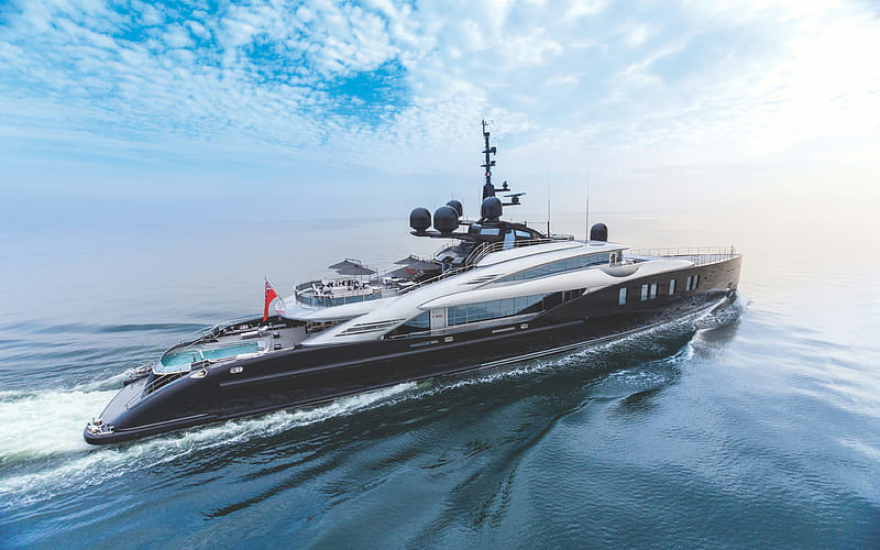 Okto Isa luxury yacht, sea, ISA yachts, HD wallpaper