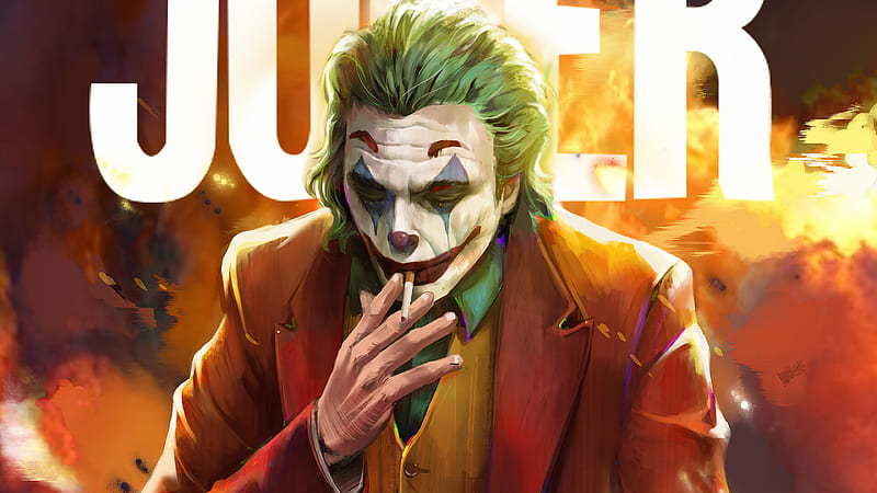 Joker Smoker, joker-movie, joker, superheroes, supervillain, HD wallpaper