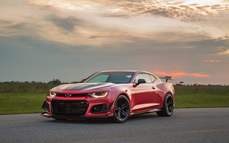 2020, Chevrolet Camaro, ZL1, Hennessey HPE850, red supercar, front view,  new red Camaro, HD wallpaper | Peakpx