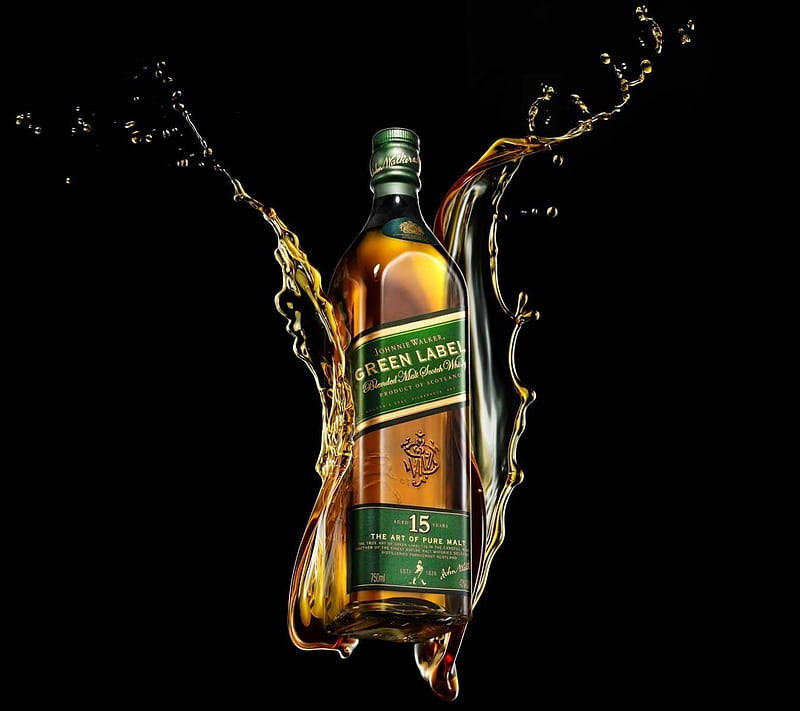 Johnnie Walker, green label, whisky, HD wallpaper