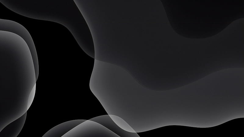 iOS 13 Black Dark, HD wallpaper
