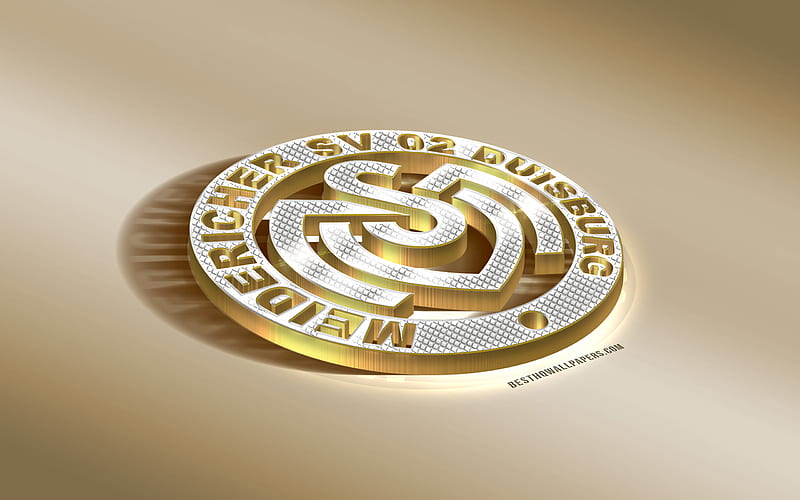 FC Magdeburg, German football club, golden silver logo, Magdeburg, Germany, 2 Bundesliga, 3d golden emblem, creative 3d art, football, HD wallpaper
