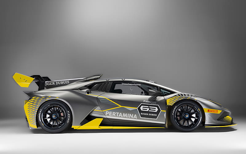 Lamborghini Huracan Super Trofeo EVO, 2018 cars, racing cars, supercars, Lamborghini, HD wallpaper