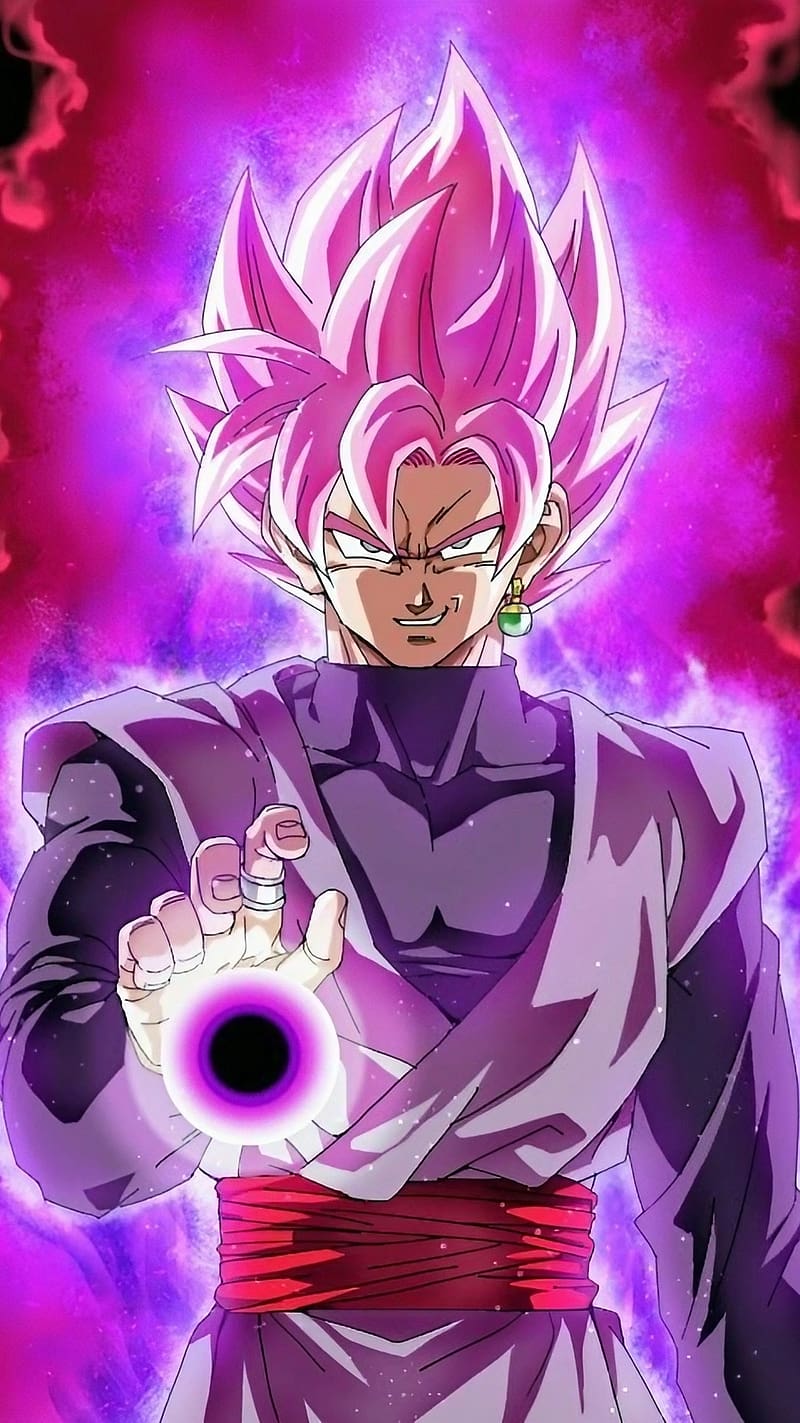 Bandai SHF Black Goku Pink Hair Brand New Japanese Version