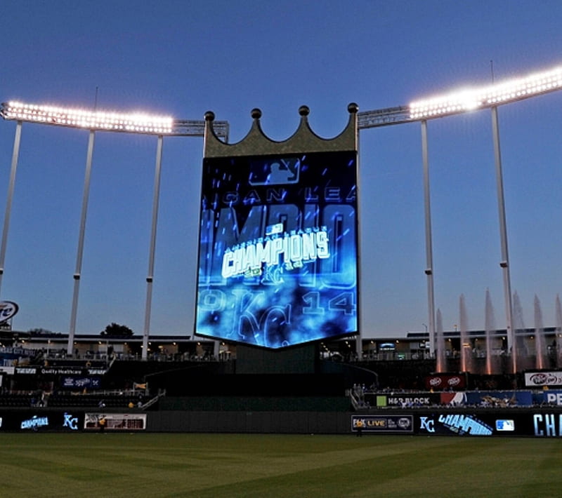 Download Caption: Enthralling game night at the Kansas City Royals Baseball  Arena. Wallpaper