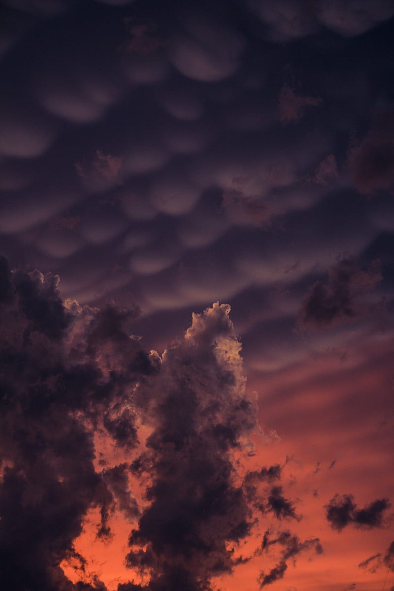 clouds, sky, night, dark, porous, HD phone wallpaper