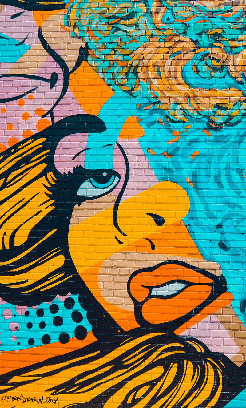 Graffiti, girl, paint, HD phone wallpaper