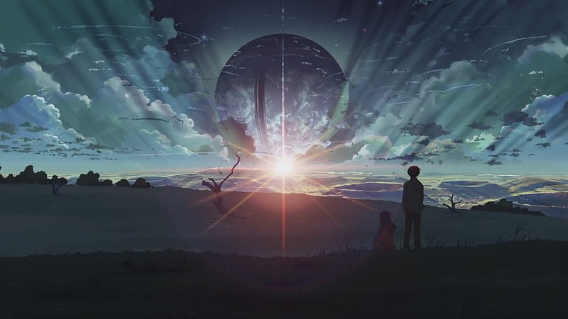 sunrise, 5-centimeters-per-second, romance, anime, bonito, couple, HD wallpaper