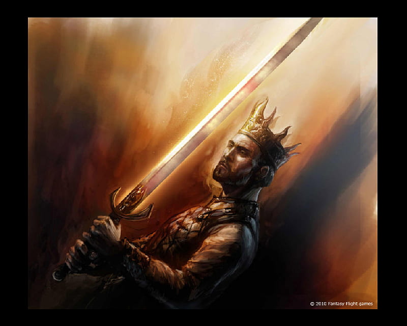 Warrior King, king, warrior, fantasy, sword, HD wallpaper | Peakpx