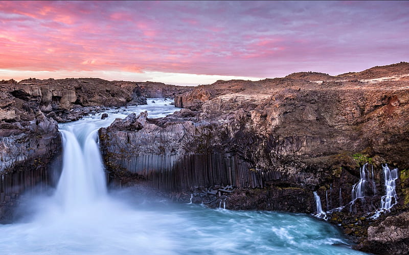 Aldeyjarfoss Waterfall, Iceland, rocks, waterfall, nature, iceland, HD ...