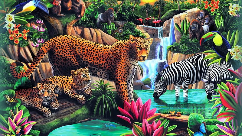 Afrikanisch, Tiere, Wasser, Deutschland, HD wallpaper