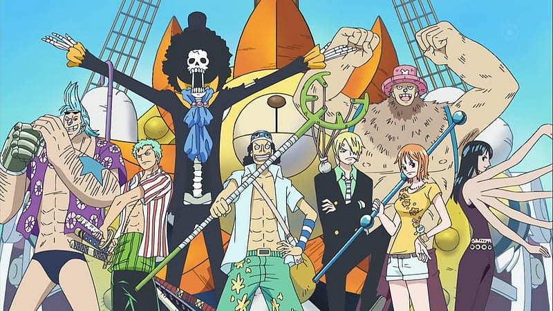one piece, pirates, mugiwara crew, anime, HD wallpaper