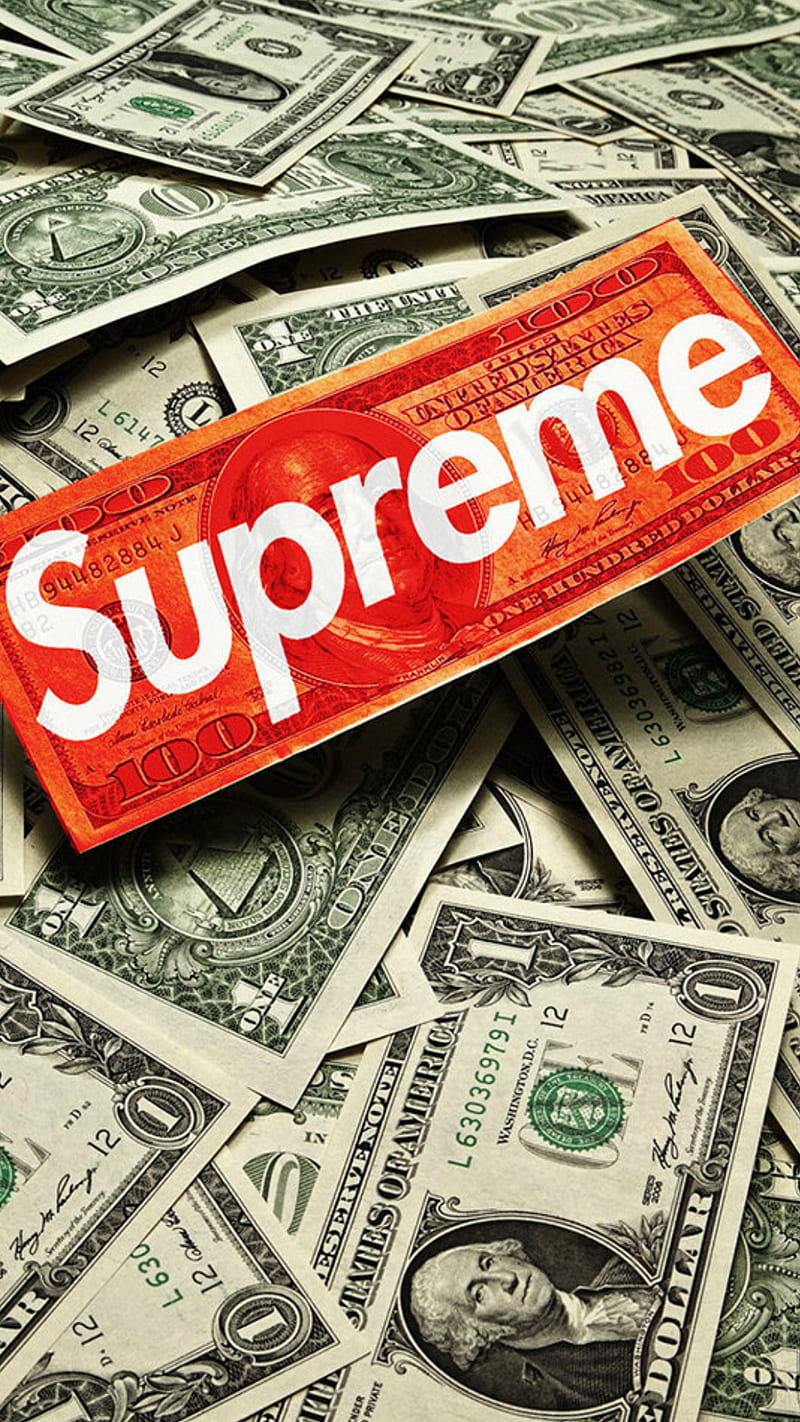 Supreme, cash, cool, gangster, illuminati, money, savage, HD phone wallpaper
