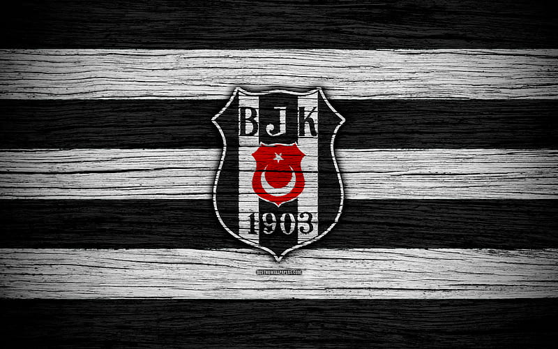 Besiktas Turkey, wooden texture, Super Lig, soccer, football club, FC Besiktas, art, Besiktas JK, football, Besiktas FC, HD wallpaper