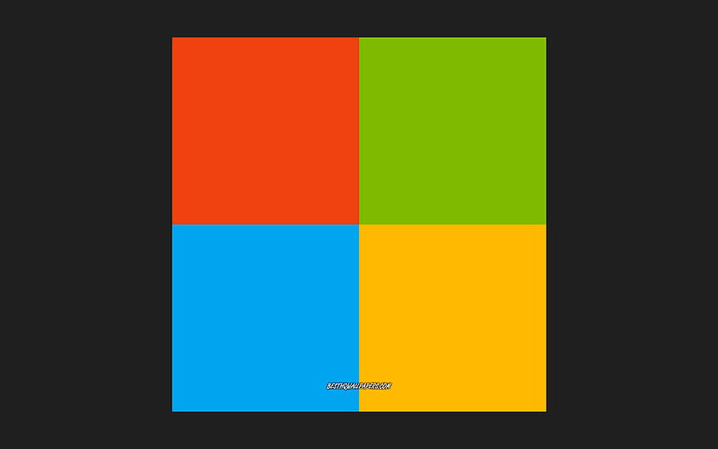 Windows creative logo, minimalism art, gray background, operating systems, Windows, HD wallpaper