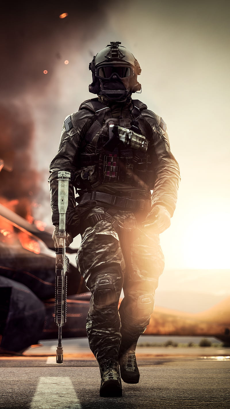 Battlefield 4 Solider iPhone 7, 6s, 6 Plus, Pixel xl , One Plus 3, 3t, 5 , , Background, and, HD phone wallpaper