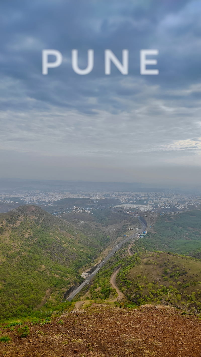 Pune, cloud, sky, mountain, city, Maharashtra, HD phone wallpaper