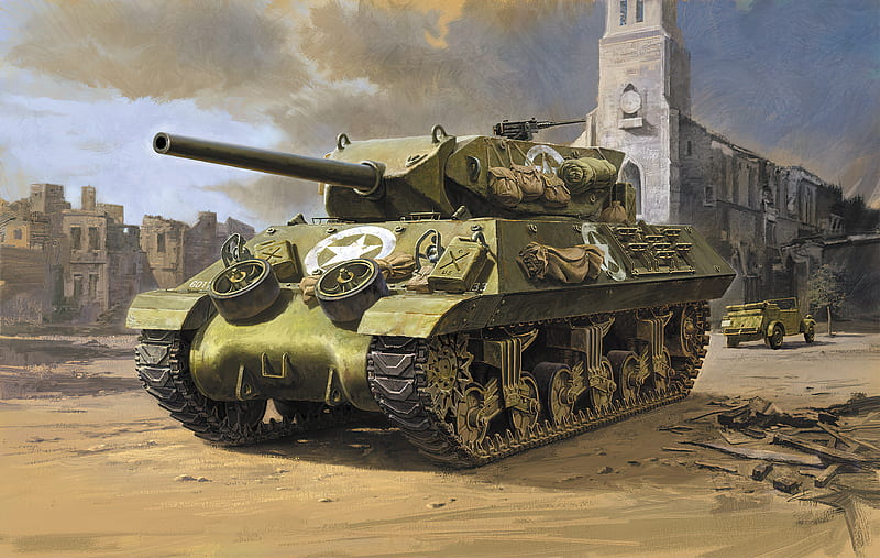 Military Vehicles, M10 tank destroyer, Self-Propelled Artillery, HD wallpaper