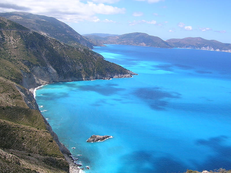 Greece, islands, greek, ionian, blue, HD wallpaper