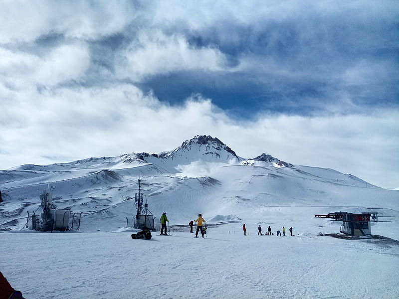 Erciyes turkey ski, kayseri, mountain, snow, HD wallpaper