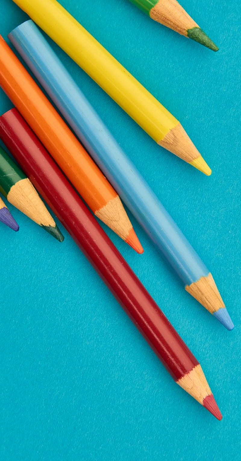 Pencils , colour, rainbow, school, school supplies, HD phone wallpaper