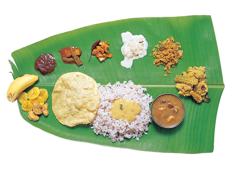 kerala meals, cute, kerala, meals, green, tasty, HD wallpaper