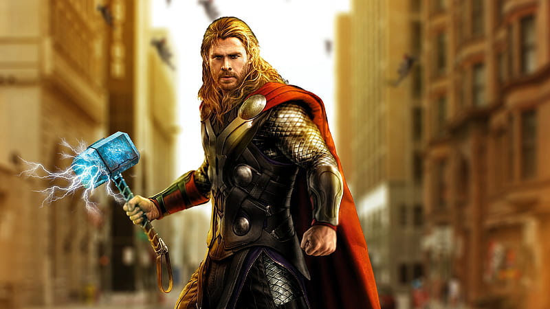 Avengers Age Of Ultron Thor Artwork, thor, avengers, superheroes, artwork, digital-art, behance, HD wallpaper