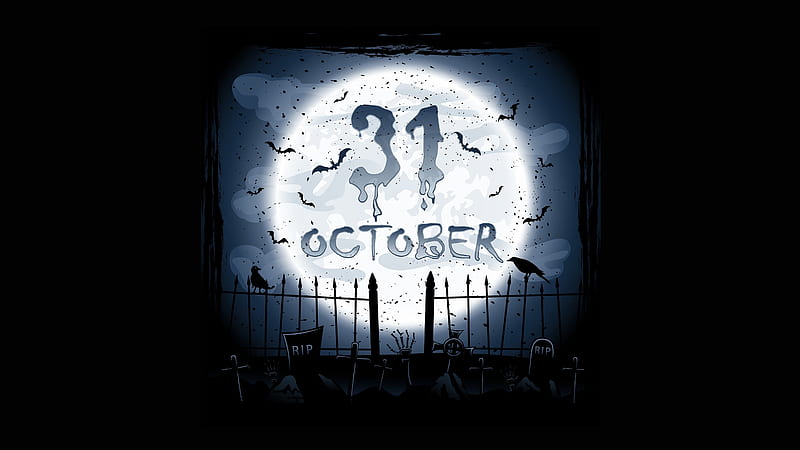 October 31 Moon Night Halloween Fence Halloween, HD wallpaper