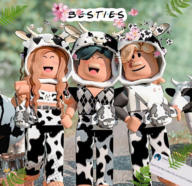 MOO , friends, roblox, tiktok, HD wallpaper