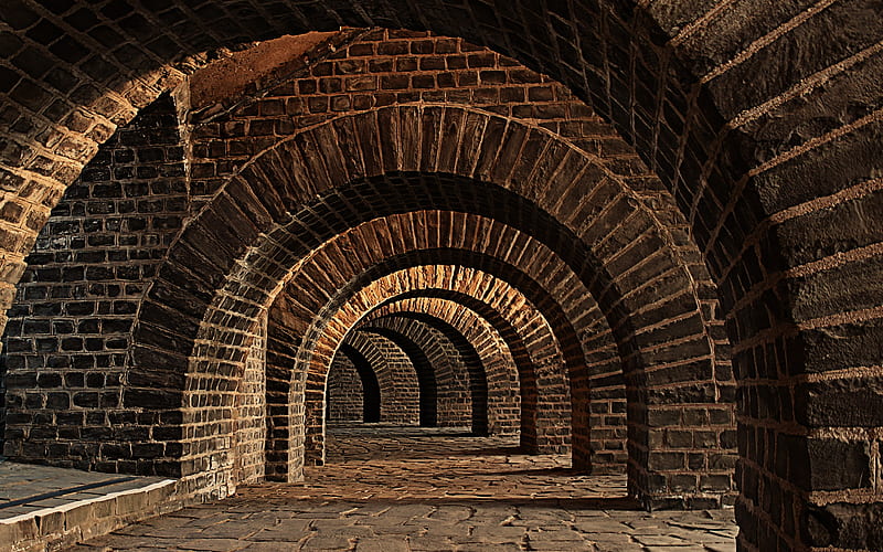 Man Made, Tunnel, Arch, Brick, HD wallpaper