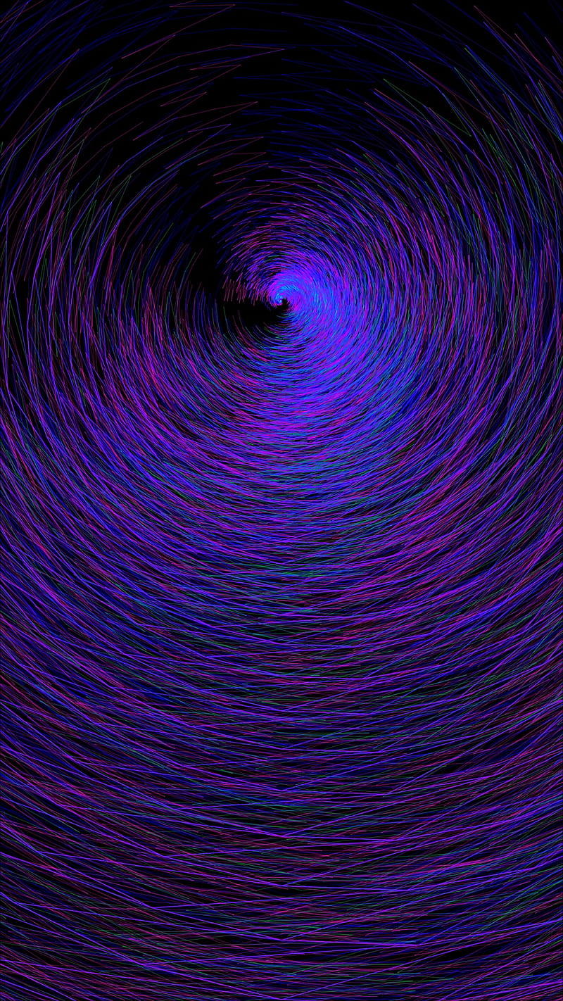 Purple swirls, blue, black, , pattern, illusion, spiral, galaxy, abstract, HD phone wallpaper