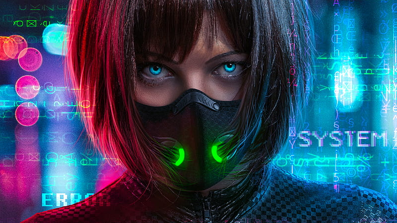 sci-fi, cyberpunk, girl, 4k, pc, HD Wallpaper