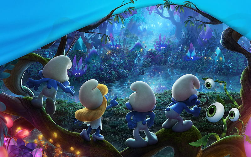 Smurfs The Lost village, 2017, New cartoons, cartoons 2017, characters, HD wallpaper