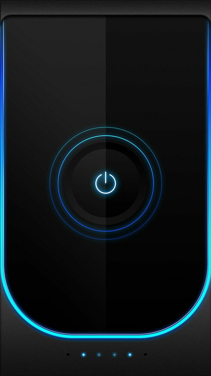 On off, black, blue, button, theme, HD phone wallpaper