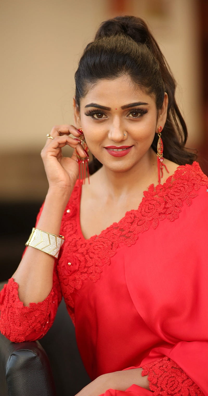 Shalu Chourasiya, red saree, saree lover, HD phone wallpaper