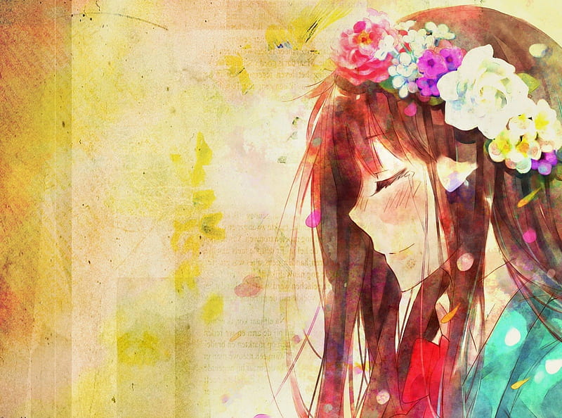 Tears of happiness, sawako, kimi ni todoke, sawako kuronuma, Happiness, Flower, HD wallpaper