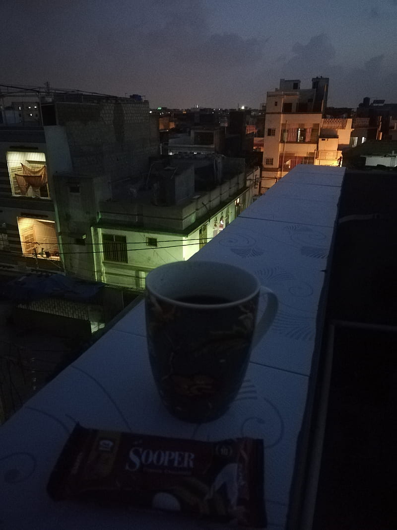 Teatime, roof, rooftop, tea, HD phone wallpaper