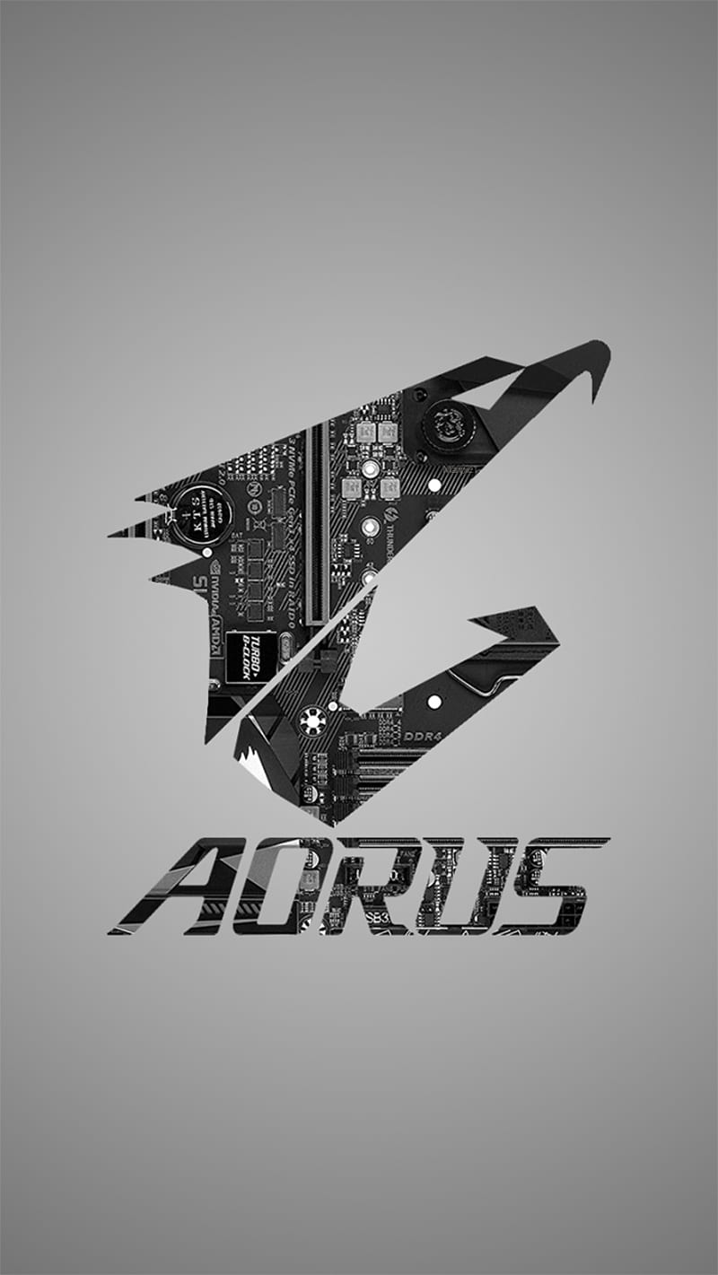 AORUS, brand, computer, gaming, logo, manpie, motherboard, tech, HD phone wallpaper
