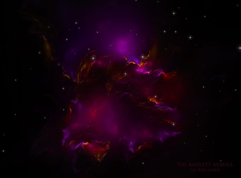 Nebula Fractal Art, nebula, artist, artwork, galaxy, digital-art, HD wallpaper